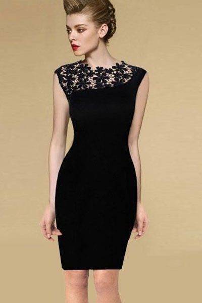 rochie creion neagra 